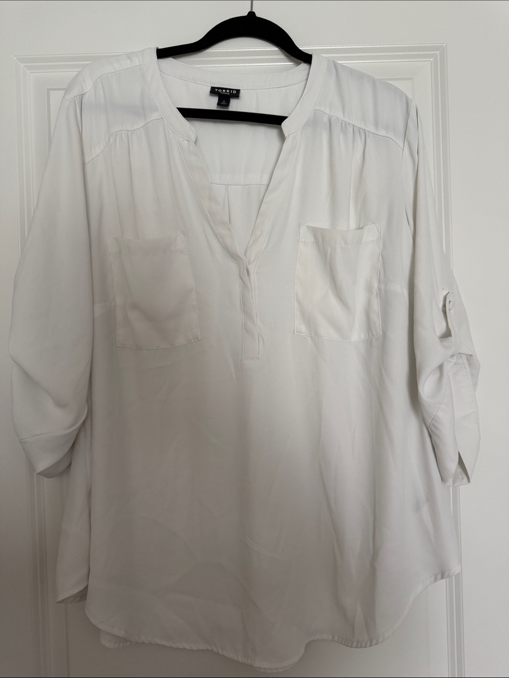 torrid White Harper Blouse